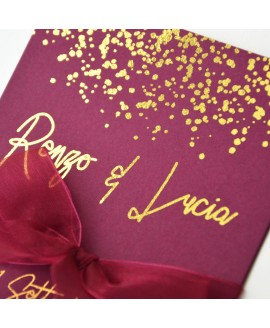 BURGUNDY - Partecipazione Matrimonio