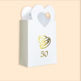 LITTLE GOLD BAG 50 ANNI  - ANELLI - Portaconfetti