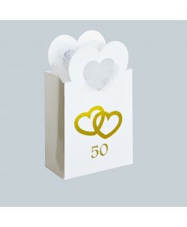 LITTLE GOLD BAG 50 ANNI  - CUORI - Portaconfetti
