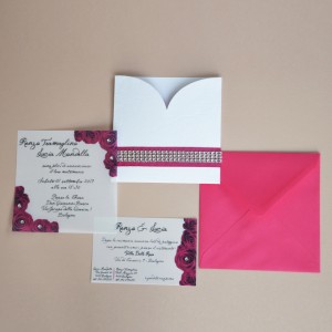 BRIGHT ROSES TRANSPARENT - Partecipazione Matrimonio