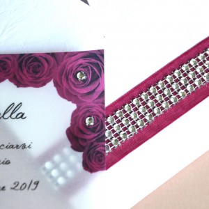 BRIGHT ROSES TRANSPARENT - Partecipazione Matrimonio