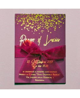 BURGUNDY - Partecipazione Matrimonio