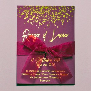 BURGUNDY - Partecipazione Matrimonio