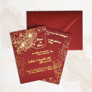 CHRISTMAS GOLD - Partecipazione Matrimonio