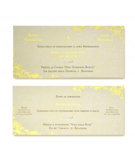 DELICATE LIGHT GOLD - Partecipazione Matrimonio