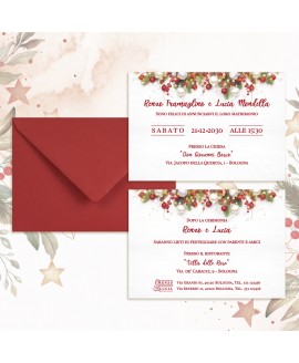 NATALE DA FAVOLA - Partecipazione Matrimonio NATALE DA FAVOLA - Partecipazione Matrimonio