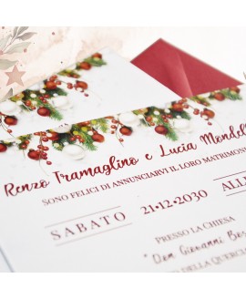 NATALE DA FAVOLA - Partecipazione Matrimonio NATALE DA FAVOLA - Partecipazione Matrimonio