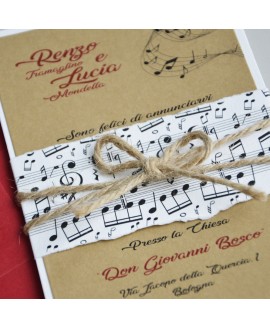 NOTE MUSICALI - Partecipazione Matrimonio
