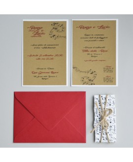 NOTE MUSICALI - Partecipazione Matrimonio