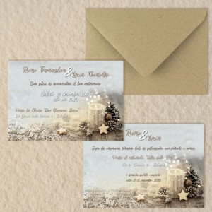 RUSTIC XMAS - Partecipazione Matrimonio