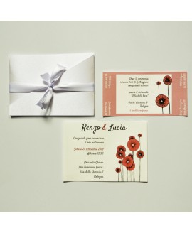 RED POPPIES - Partecipazione Matrimonio