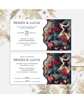 STELLE DI NATALE - Partecipazione Matrimonio STELLE DI NATALE - Partecipazione Matrimonio