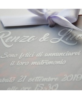 WHITE PASSION - Partecipazione Matrimonio